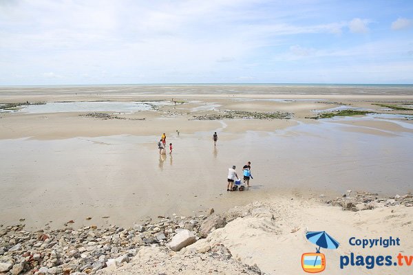 Plage de St Gabriel à marée basse - Camiers