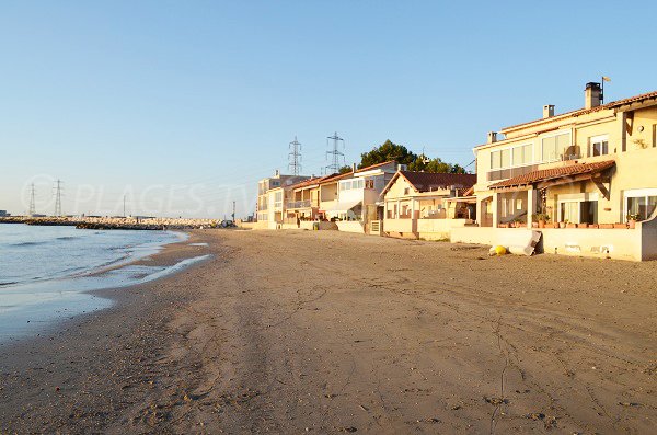 Saint Gervais beach in Fos sur Mer in France