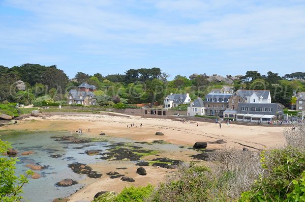 Überblick über den Strand von Saint Guirec