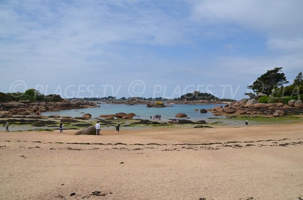 Saint Guirec beach in Ploumanach - Brittany - France