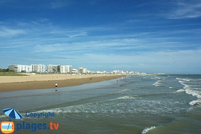 Spiaggia a Saint Jean de Monts in Francia