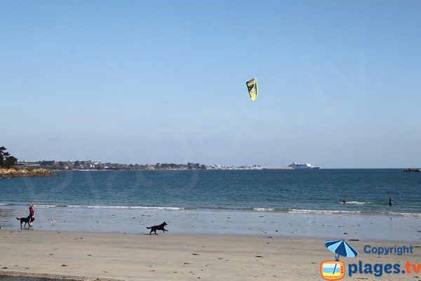 Kitesurf sur la plage de Saint Pol de Léon