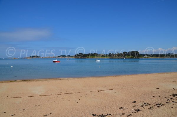 Plage dans le centre-ville de Trégastel