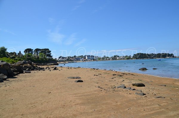 Plage en face de la rue des écoles à Trégastel