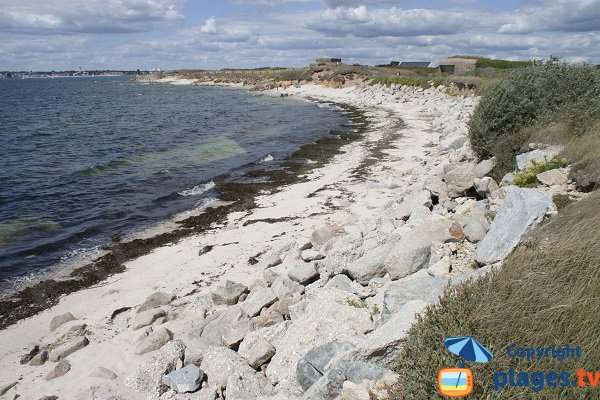 Photo de la plage des Saisies à Gavres