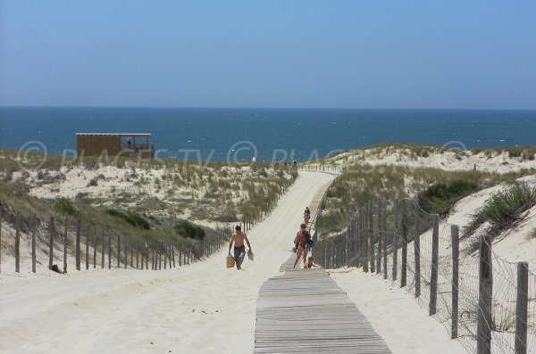 Accès à la plage de Salie Nord à Pyla