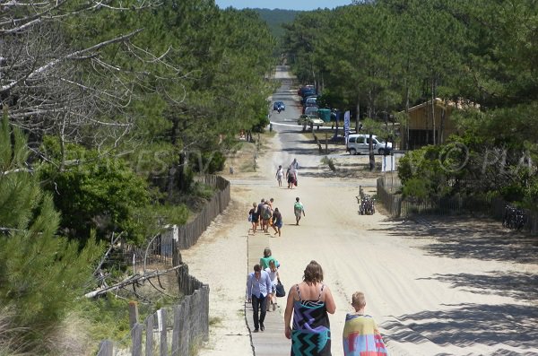 Vue depuis la dune de Salie Nord sur le Parking