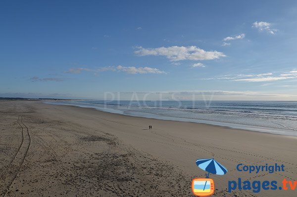 Plage de Salie Sud en direction de Biscarrosse