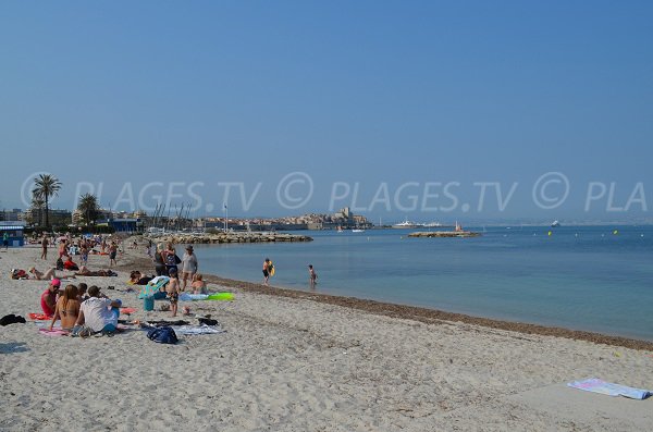 Salis beach with Old Antibes view