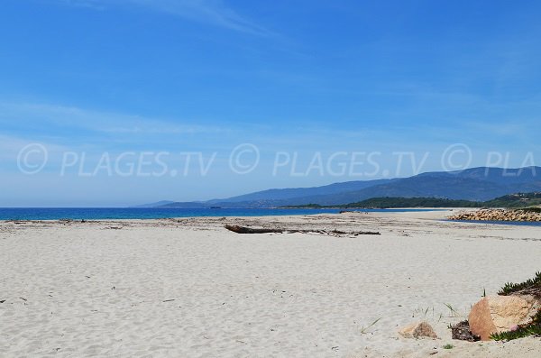 Plage de sable au sud de Sagone à proximité du Liamone