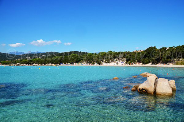 Spiaggia golfo di Santa Giulia in Corsica