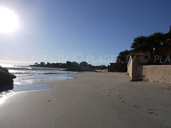 Santa Lina beach in Ajaccio in winter