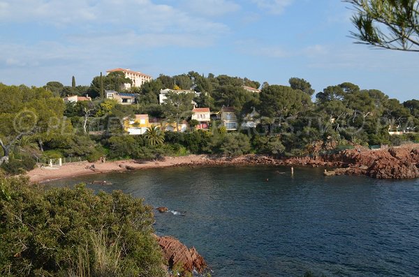 Beach on coastal path of Saint Raphael