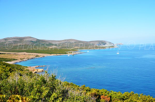 Vue générale des plages de Santa Maria à Macinaggio