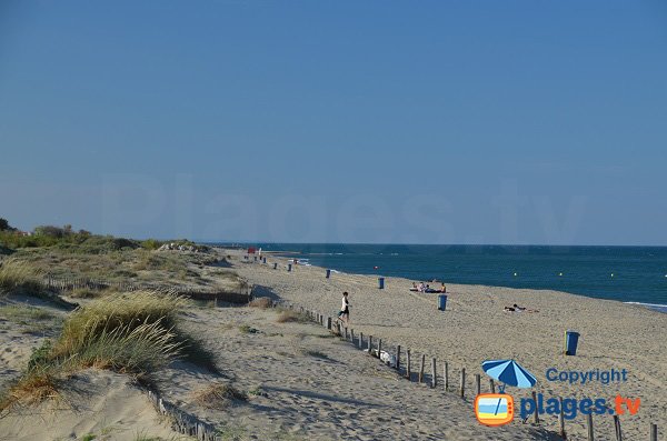 Extrémité de la plage du Sardinal - Canet-Plage