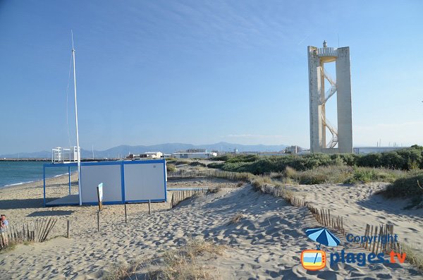 Partie sud de la plage du Sardinal au Canet