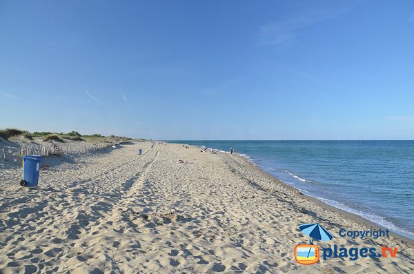 Sardinal beach in Canet en Roussillon in France