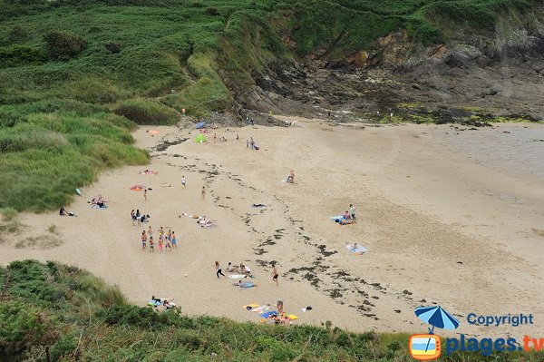 Beach of Saussaye in Cancale in Brittany in France