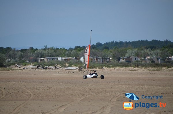 Sand yachting in Narbonne in France