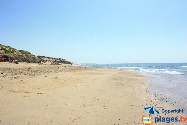 Plage de Sauveterre vers le sud - Olonne sur Mer