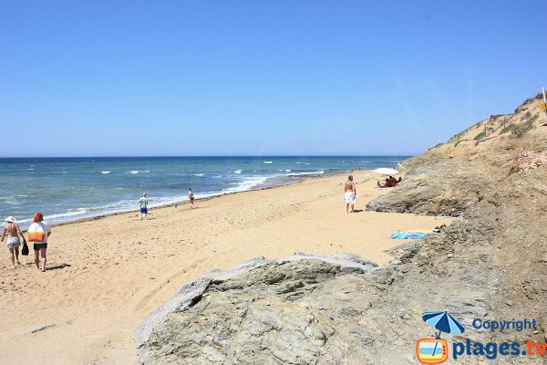 Plage au niveau des pierres noires d'Olonne sur Mer