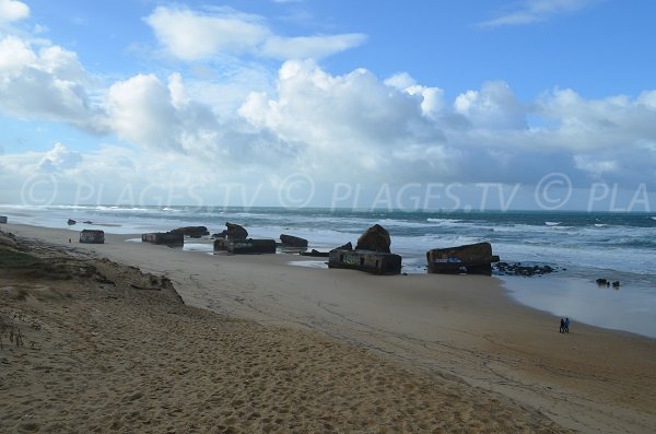 Bunkers of Capbreton beach