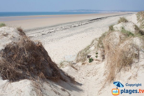 Plage de Portbail avec vue sur Barneville