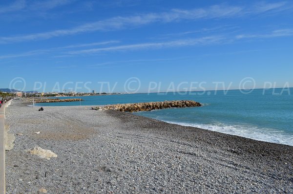 Serre beach in Cagnes sur Mer in France