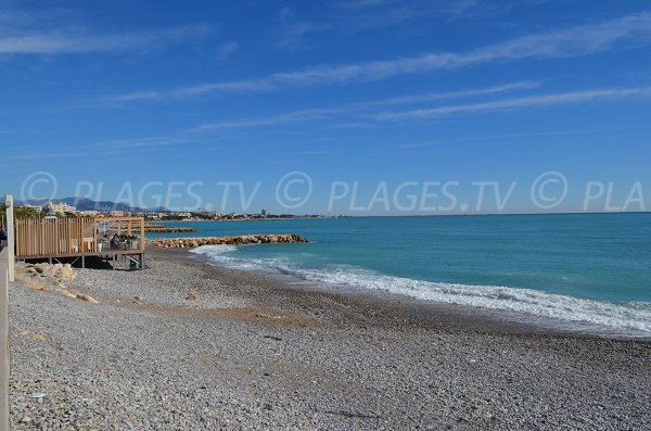 Serre beach in Cagnes - Area of water treatment station