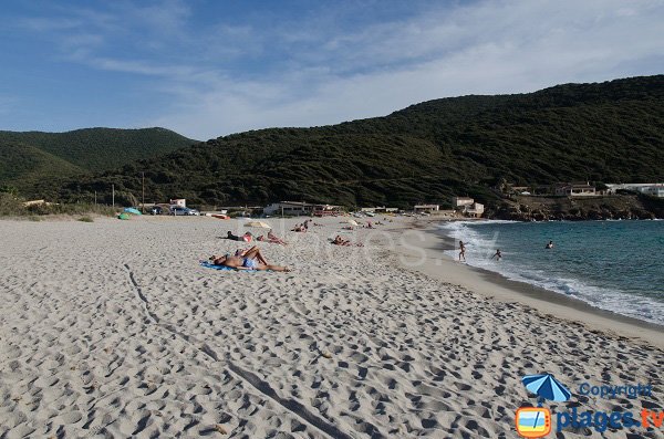 Sandy beach of Sevani in Ajaccio