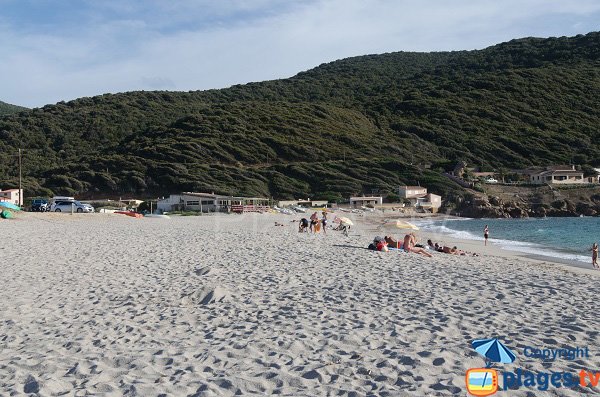 Paillote sur la plage de Sevani à Ajaccio