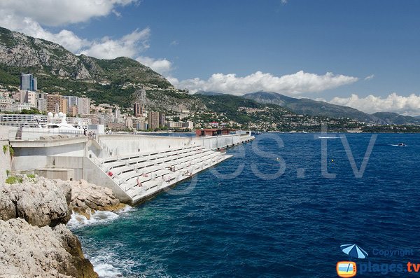 Foto des Solariumstrandes in Monaco