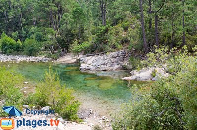 Beach in Solenzara in Corsica