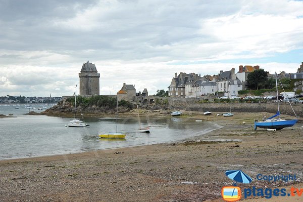 View on the Solidor tower from the beach - Saint-Malo