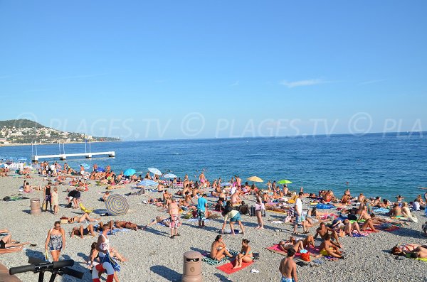 Sporting beach in summer in Nice - France