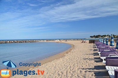 Beach in Saint Aygulf in France