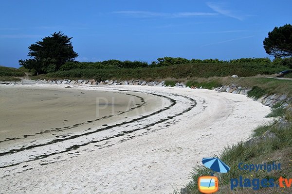 plage de Saint Cava à marée haute - Plouguerneau