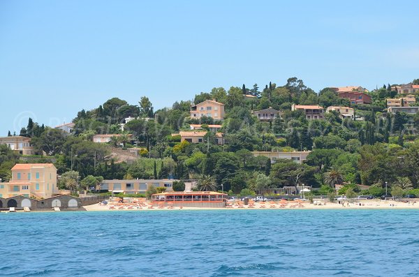 Foto spiaggia di Saint-Clair del Lavandou vista dal mare