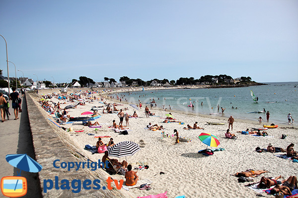 Plage de Saint Colomban à Carnac en été