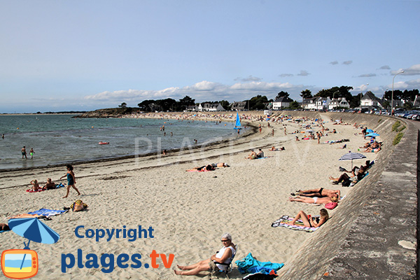 Photo de la plage de Saint Colomban en été - Carnac