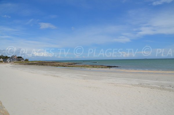 White sand of St Colomban beach in Carnac