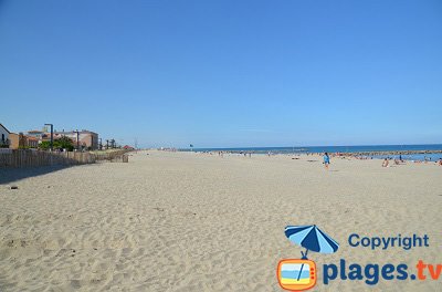 Beach in Saint Cyprien in France