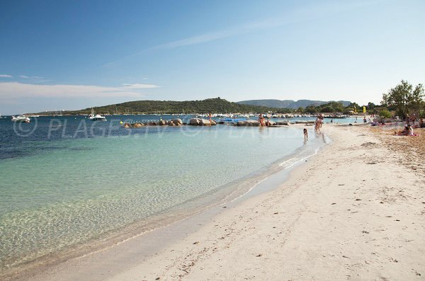 St Cyprien beach and view on Cala Rossa - Corsica