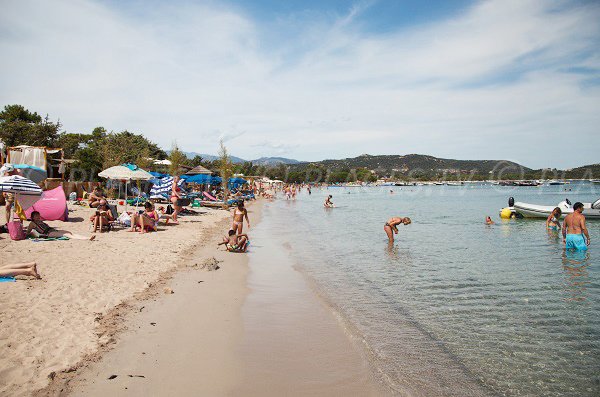 Spiaggia di San Ciprianu in estate Corsica