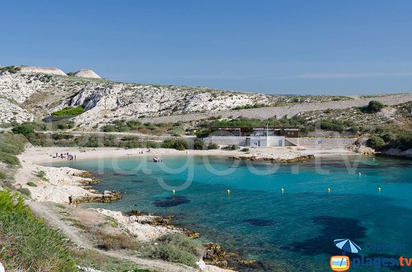 Main beach of Frioul island in France (Marseille)