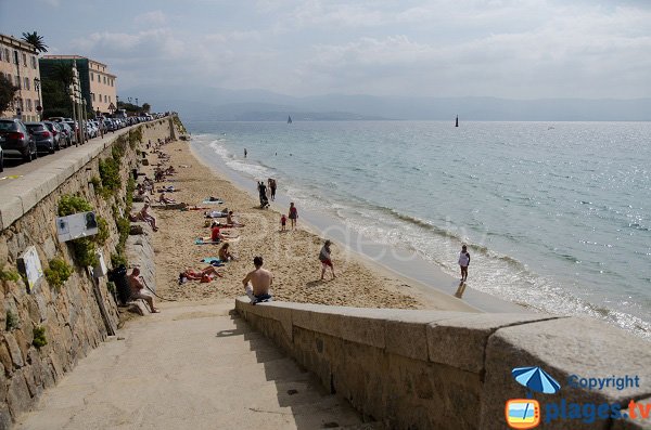 Stair of Ajaccio beach - Saint Francois