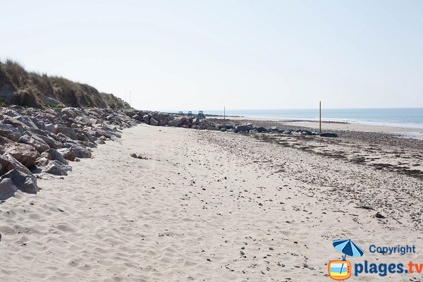 Plage Nord de Saint Germain sur Ay dans la Manche