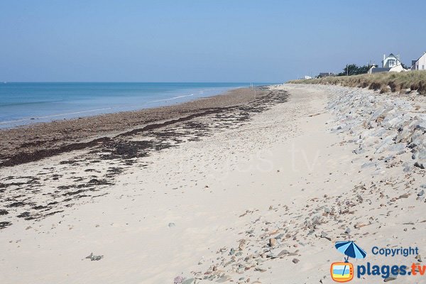 Photo de la plage de Saint Germain sur Ay dans la Manche