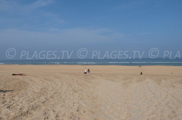 Large beach in Saint Girons in France