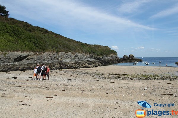 Plage de St Jean à Belle Ile à Marée basse